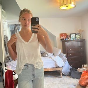 Free people white tank top